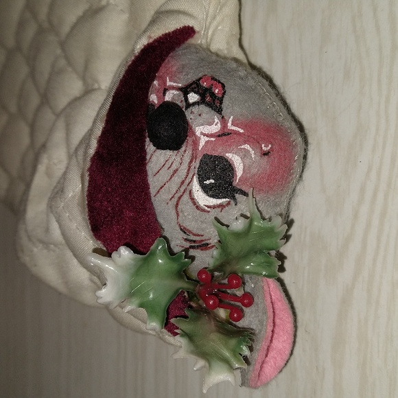 Vintage 1986 Annalee Christmas Stocking with Mouse Design - Picture 4 of 5